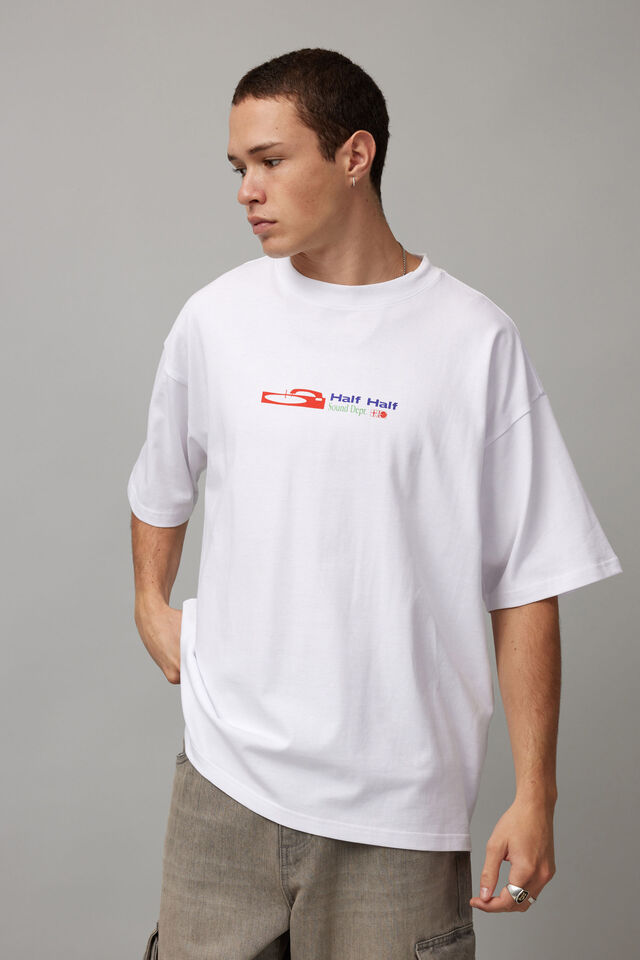 Heavy Weight Box Fit Graphic Tshirt, HH WHITE/PERPETUAL MOTION