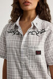 Notion X Smolbrat Slim Button Up Shirt, LCN GANNE ART X NOTION CHECK - alternate image 4