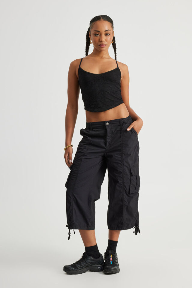 Emery Lace Cami, BLACK