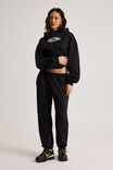 Cuffed Slouchy Trackpant, BLACK - alternate image 2