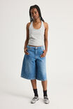 Scoop Neck Halter Top, GREY MARLE - alternate image 2