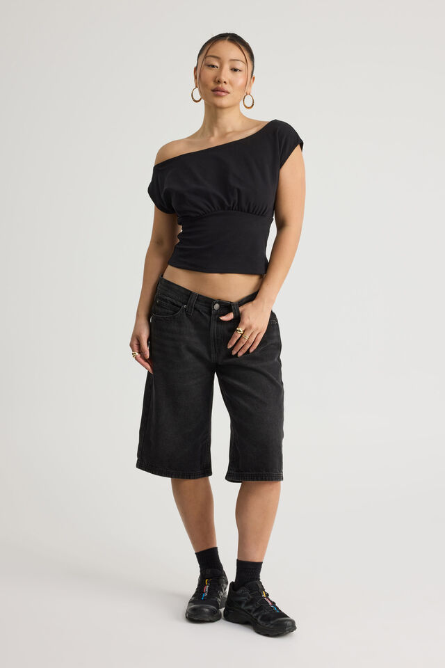 Batwing Top, BLACK