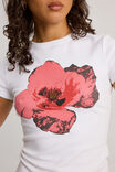 Fitted Graphic Tee, WHITE/FLOWER - alternate image 4