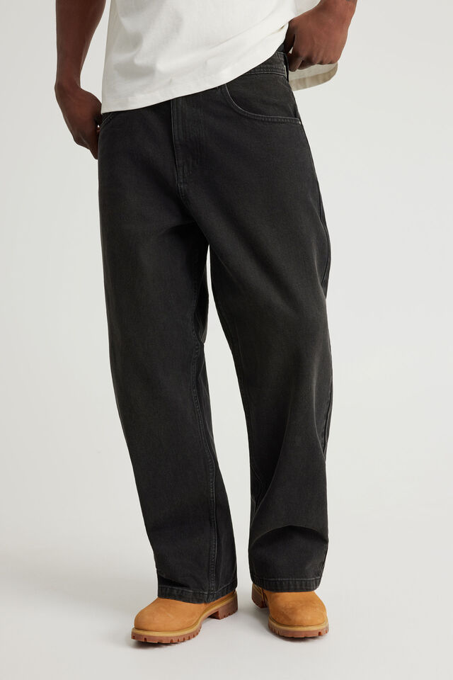 Half Half Classico Baggy Jean, VINTAGE BLACK