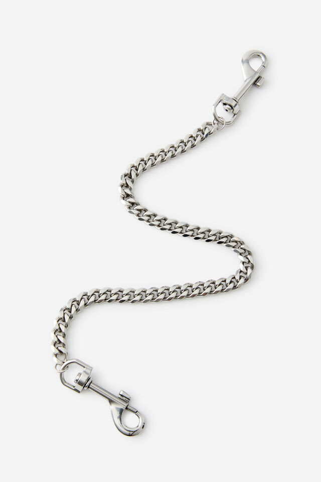 Chunky Link Pant Chain, SILVER