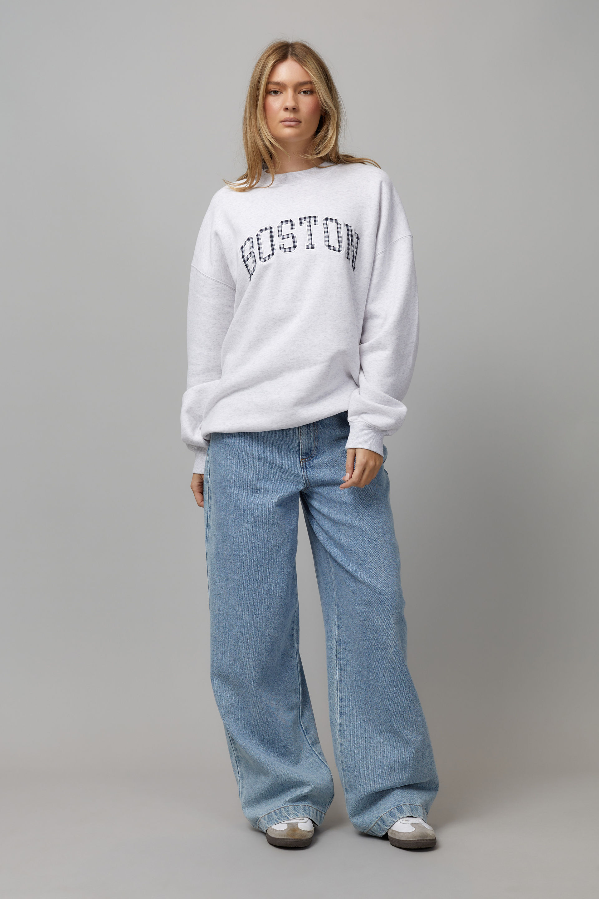 Factorie oversized crew neck sweater sales