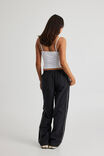 Phoebe Woven Sporty Trackpant, BLACK - alternate image 3