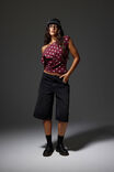 Batwing Top, BORDEAUX/MARLE POLKA DOT - alternate image 2