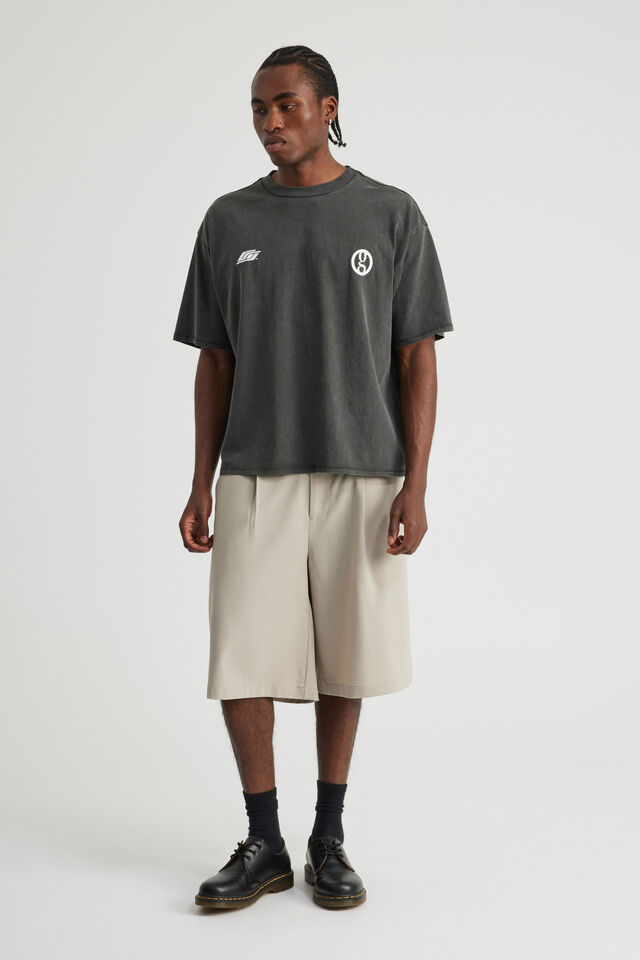 Open Gallery Pleated Woven Short, SUNBLEACHED KHAKI