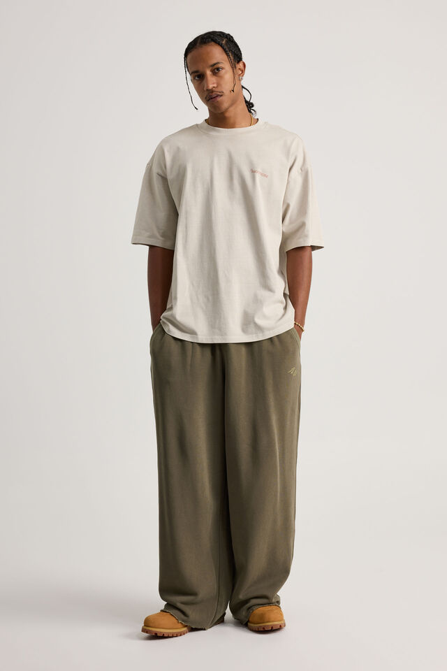 Notion Ultra Baggy Trackpant, NTN WASHED DEEP KHAKI