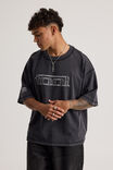 Boxy Cropped Music T Shirt, LCN MT WASHED BLACK/TOOL - alternate image 1