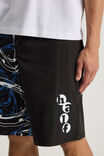 Half Half Classic Boardshort, BLACK/ZEITGEIST SCRIBBLE - alternate image 4