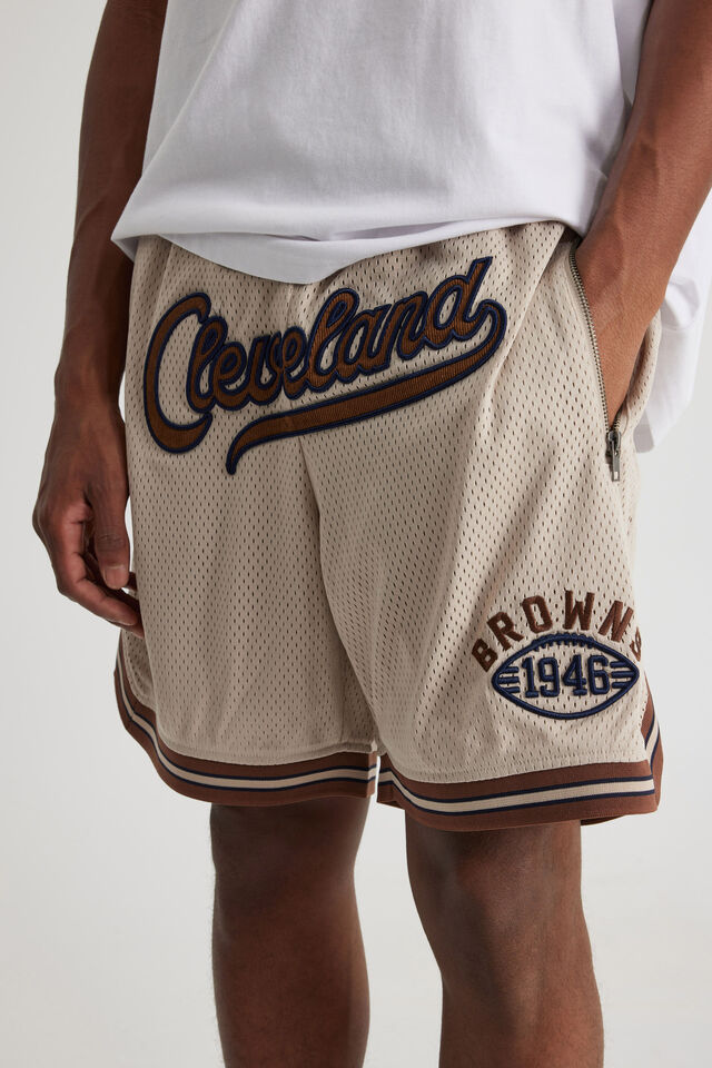 Nfl Basketball Short, LCN NFL BEIGE/CLEVELAND BROWNS