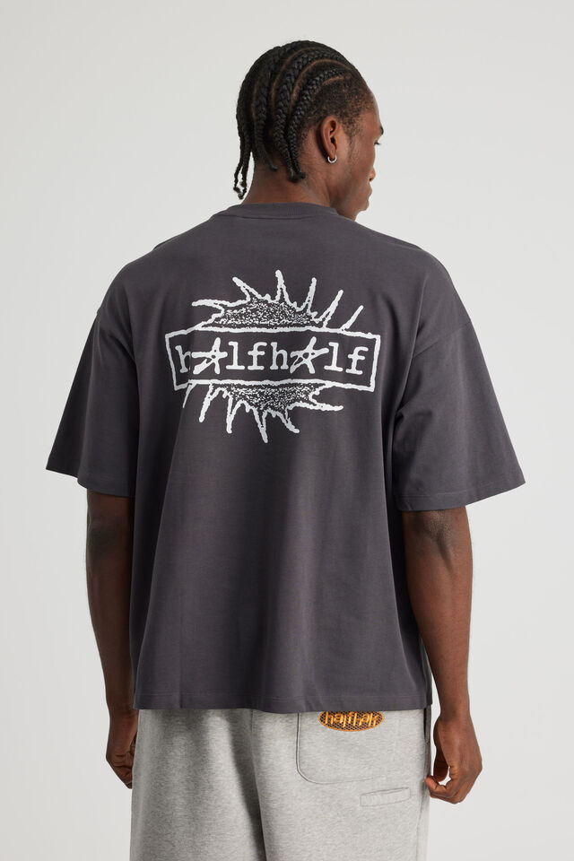 Half Half Heavyweight Box Fit Graphic Tshirt, HH SLATE/HALF HALF ICARUS