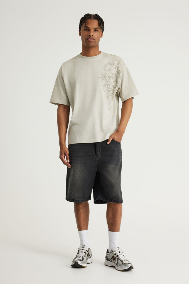 Notion Vintage Graphic Tshirt, NTN WASHED PEBBLE/SKULL N CROSS