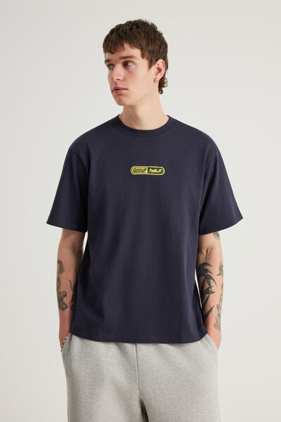 Half Half Heavyweight Core Fit Tshirt, HH NAVY BLAZER/PILL