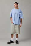 Heavy Weight Box Fit Graphic Tshirt, OG CAROLINA BLUE/MAISON DES FLEURS - alternate image 3