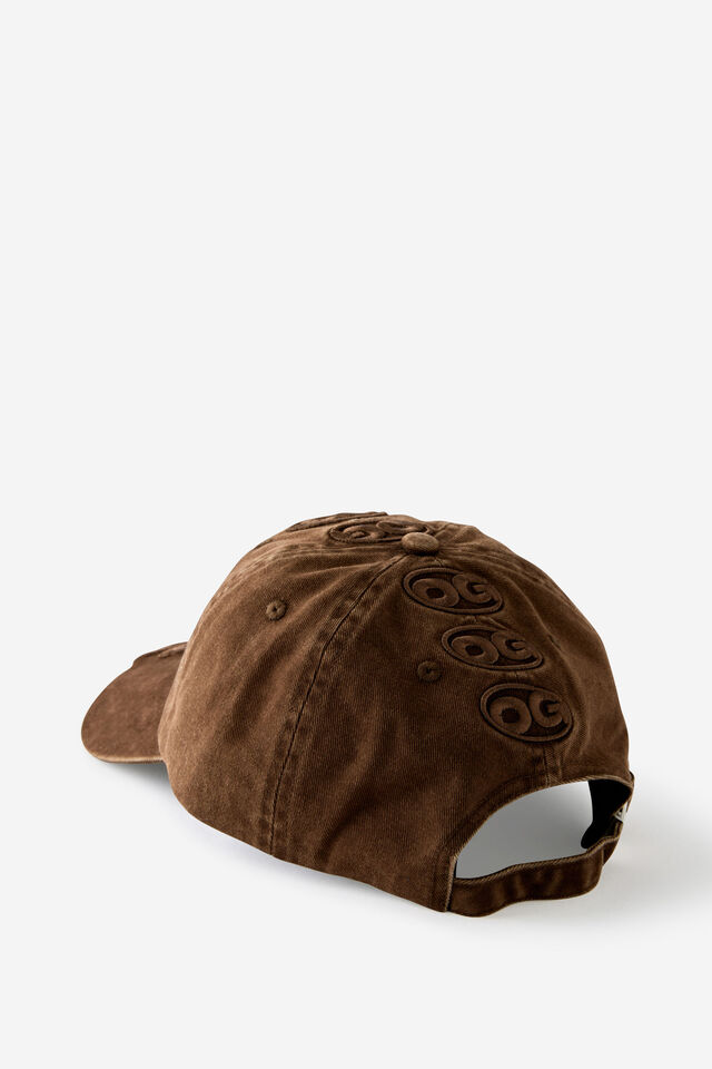Open Gallery Line Logo Dad Cap, OPEN GALLERY WASHED BROWN LOGOS