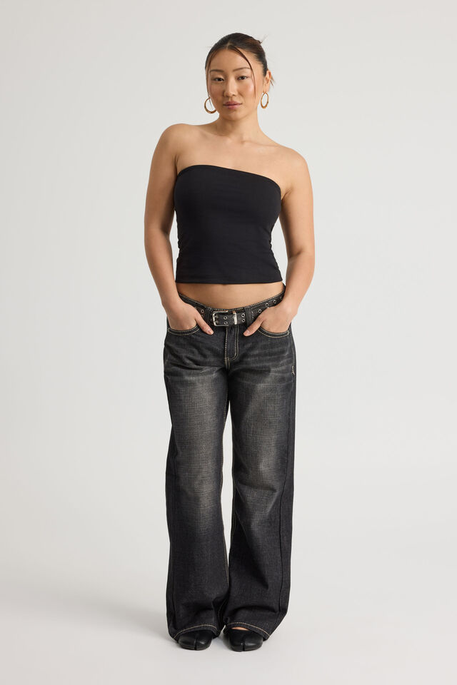 Authentics Longline Bandeau, BLACK