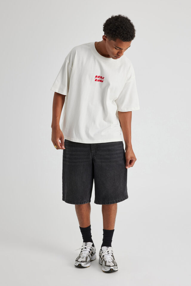 Half Half El Grande Denim Short, VINTAGE BLACK
