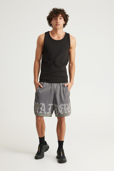 Nfl Basketball Short, LCN NFL GREYSCALE/RAIDERS