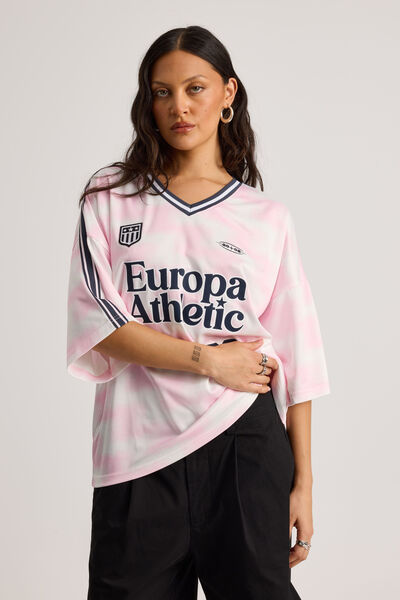Oversized Sports Jersey, PINK/EUROPA