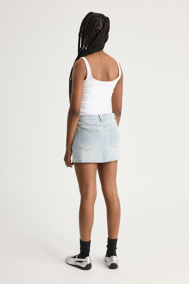 Dakota Denim Skirt, ISLAND BLUE