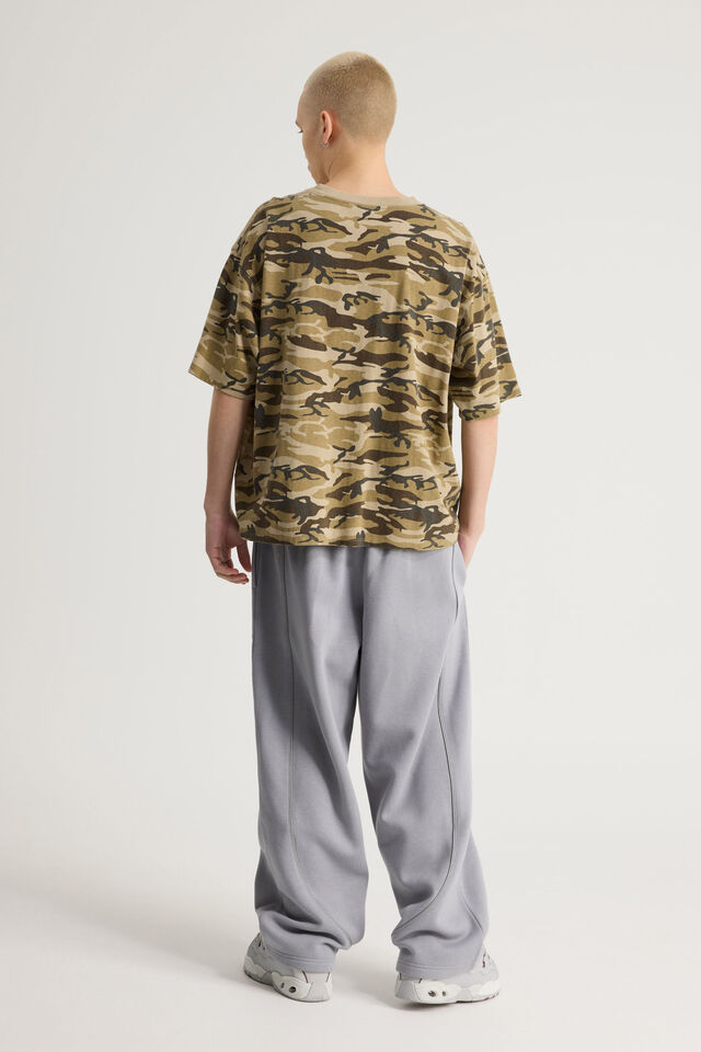 Half Half Baggy Trackpant, HH CONCRETE/PANEL