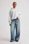 Harley Slouchy Hoodie, SILVER MARLE/SAKURA KYOTO - alternate image 4