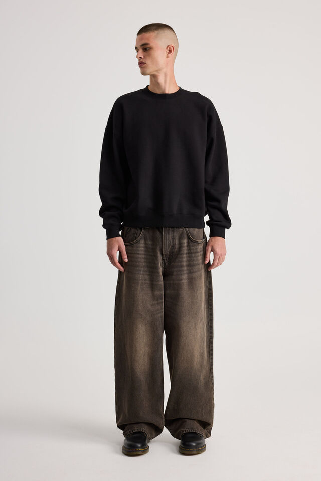 Authentics Crop Crew, BLACK