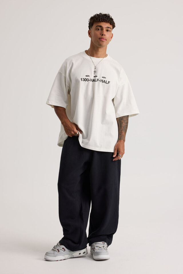 Half Half Heavyweight Box Fit Graphic Tshirt, HH CLOUD/HALF HALF DIRECT RECORDS
