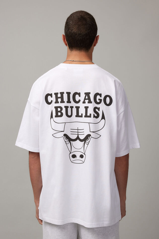 Oversized Nba T Shirt, LCN NBA WHITE/BULLS GOTHIC