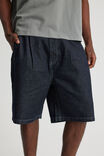 Half Half Classico Denim Short, PLEATED DARK RAW - example image 4