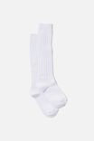 Slouchy Sock, WHITE
