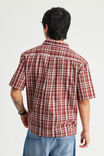 Half Half Short Sleeve Shirt, HH MERLOT CHECK - alternate image 3