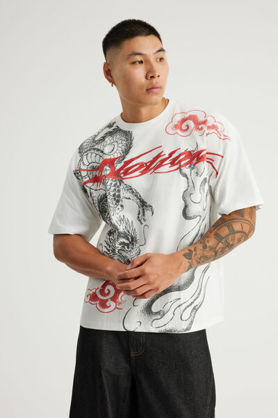 Notion Vintage Graphic Tshirt, NTN WHITE/DRAGON