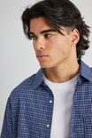 Half Half Short Sleeve Shirt, INK BLUE CHECK - alternate image 4