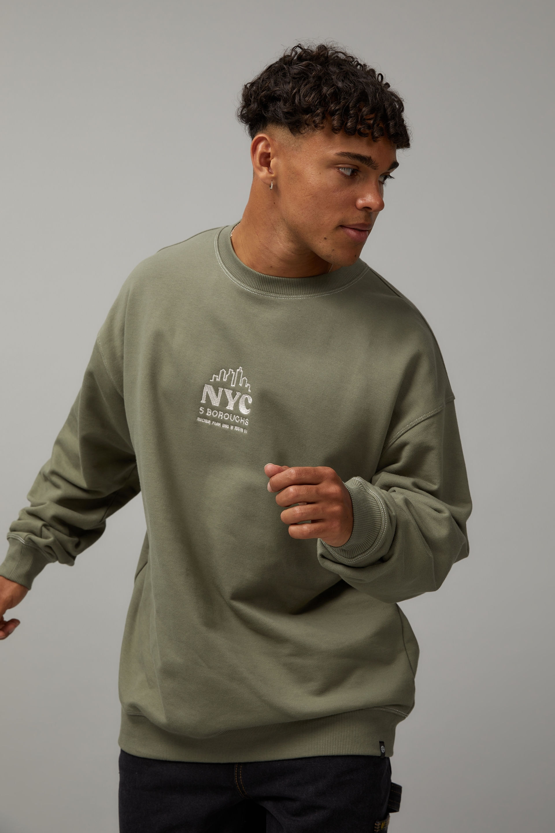 Factorie oversized hotsell crew neck sweater