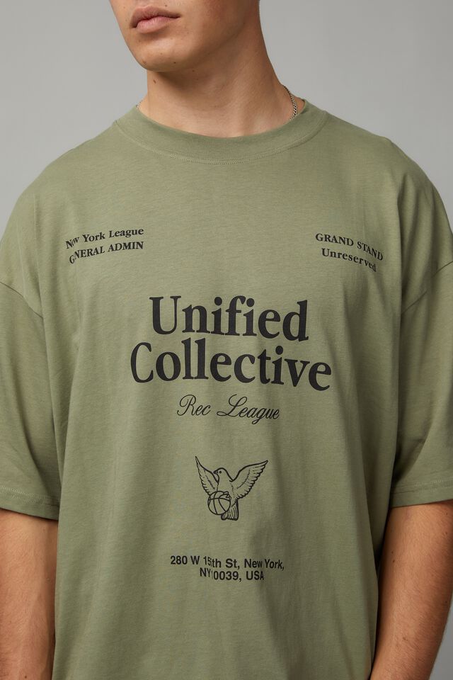 Box Fit Unified Tshirt, DUSTY KHAKI/REC LEAGUE