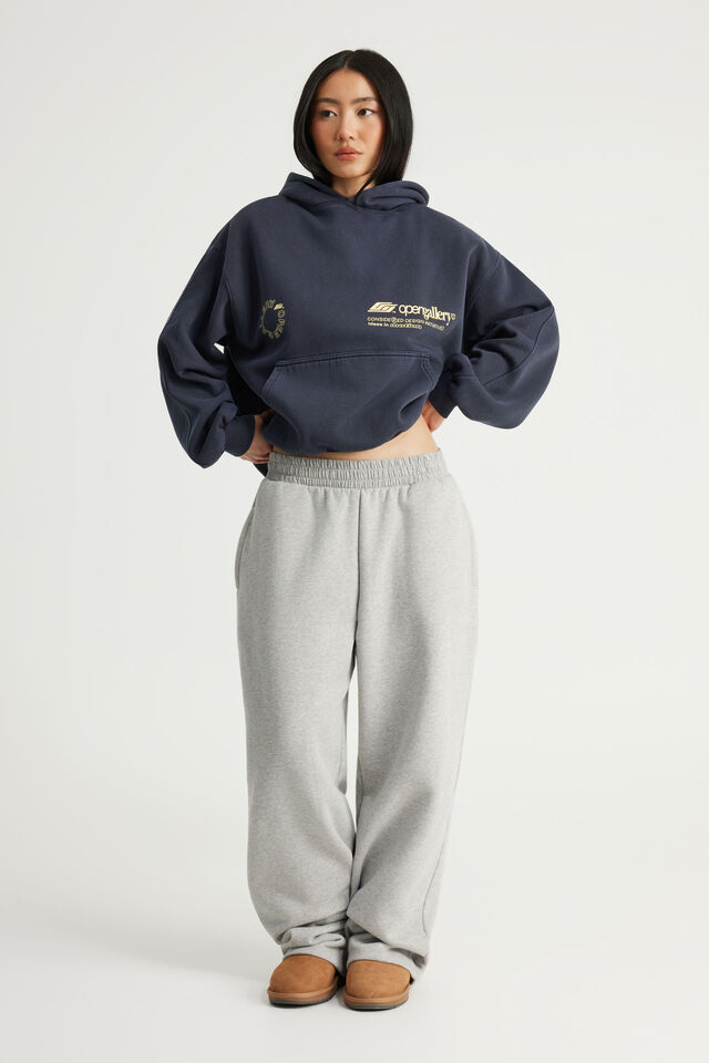 Open Gallery Boxy Hoodie, OG WASHED SEAL/CONSIDERED DESIGN