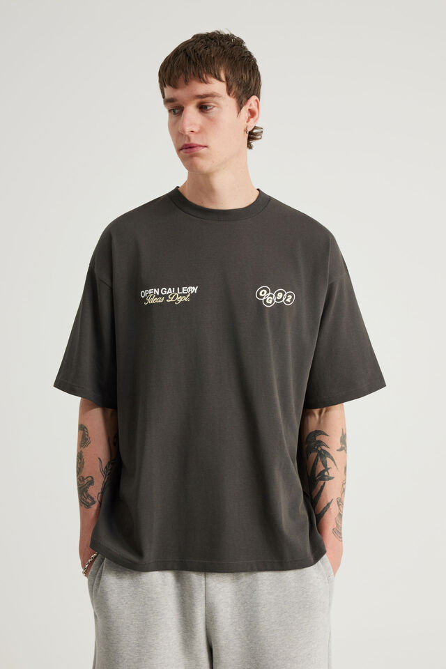 Open Gallery Box Fit Tshirt, OG SLATE/OG 92