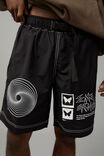 Half Half Graphic Street Short, BLACK/GRAPHIC - alternate image 5