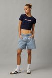 Licensed Cropped Fitted Graphic Tee, LCN MT NO DOUBT / NAVY - alternate image 4
