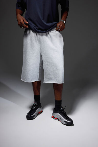 Baggy Track Short, GREY MARLE