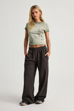 Fitted Graphic Tee, KHAKI/ANGEL - alternate image 2