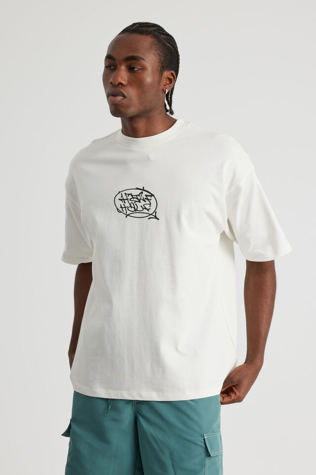 Half Half Heavyweight Box Fit Graphic Tshirt, HH CLOUD/HALF HALF CHAIN REACTION