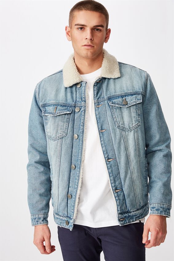 Denim Sherpa Jacket Men S Fashion Accessories Factorie
