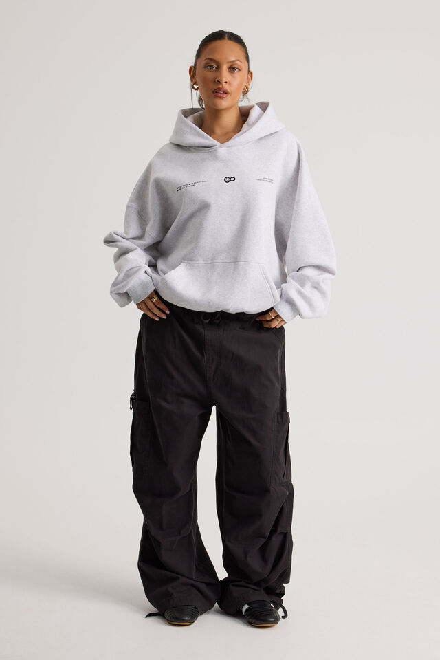 Open Gallery Hoodie, OG SILVER MARLE/OPEN GALLERY MOTIFS