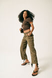 Gwen 3/4 Pants, BURNOUT OLIVE - alternate image 2