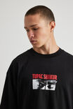 Box Fit Music Merch T Shirt, LCN BRA BLACK/TUPAC ME AGAINST THE WORLD - alternate image 4